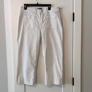 Buffalo David Bitton White Wide leg Cropped Pants